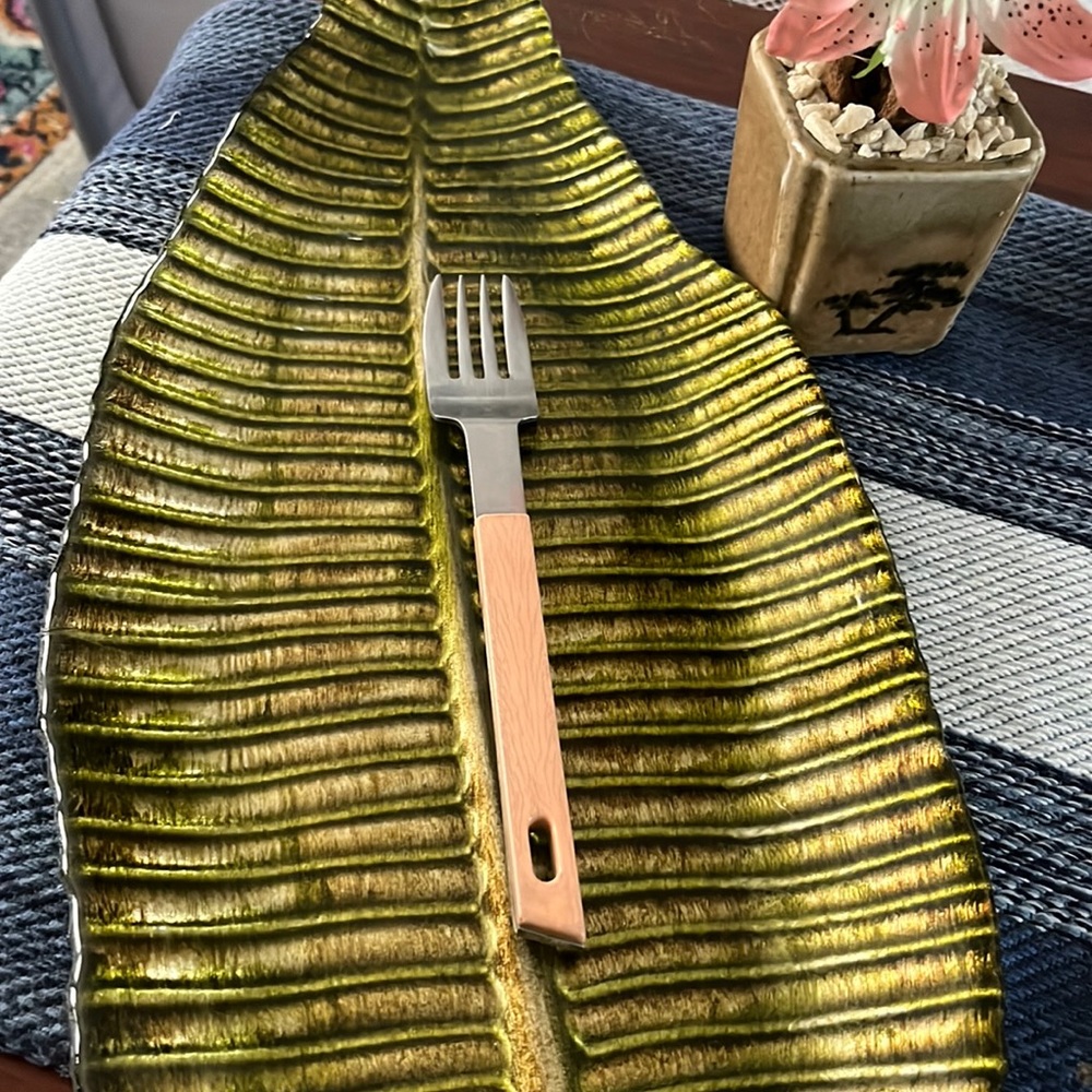 Daniel Hetcher Vintage wooden serving Fork